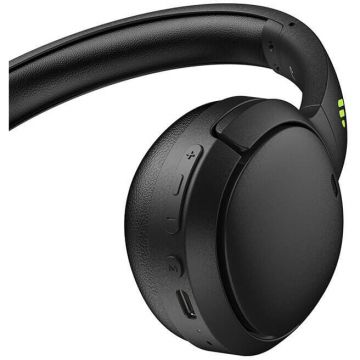 edifier Casti Edifier, wireless, standard, utilizare multimedia, smartphone, microfon pe casca, conectare prin Bluetooth 5.4, pliabile, ANC, USB-C, negru