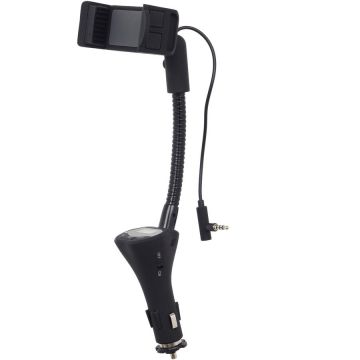GEMBIRD Carkit 4-in-1 Gembird TA-CHU3, jack 3.5mm, modulator FM, suport, handfree, incarcator, USB, montare la priza auto, Negru