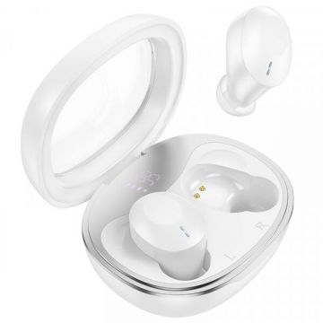 HOCO Casti Wireless EQ3 Smart Hoco, Capacitate 300mAh, Bluetooth 5.3 TWS, Alb