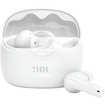 JBL Casti True Wireless JBL Tune Buds, Bluetooth, ANC, Waterproof IP54, Touch Control, Alb