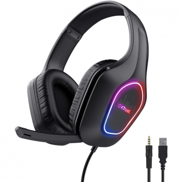 Trust Casti Gaming Trust GXT416S ZIROX, headset, compatibil Nintendo Switch, PS4, PS5, Xbox, cablu 1.2m, microfon reglabil Trust Casti Gaming Trust GXT416S ZIROX, headset, compatibil Nintendo Switch, PS4, PS5, Xbox, cablu 1.2m, microfon reglabil