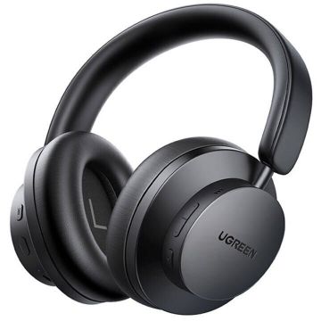 Ugreen Casti fara fir Ugreen HiTune Max3 Hybrid,  40mm drivers, 45 ore baterie, incarcare USB Type-C, Over Ear, bluetooth 5.0, 3D Spatial Audio, ANC noise cancelling , Negru
