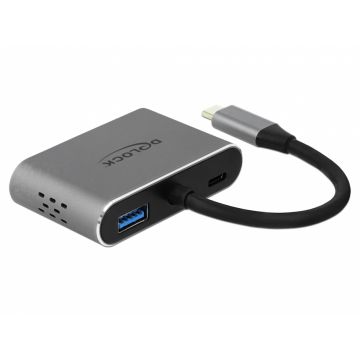 Adaptor USB-C la HDMI, VGA, 1 x USB 3.0, 1 x USB-C PD, Delock 64074