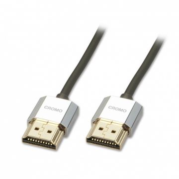 Cablu HDMI 4K60Hz CROMO Slim cu Ethernet T-T 0.5M, Lindy L41670