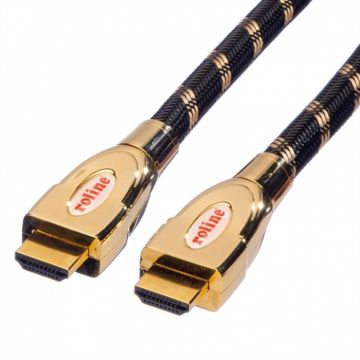 Cablu HDMI 4K GOLD Ultra HD Cable + Ethernet 1.5m, Roline 11.04.5694*