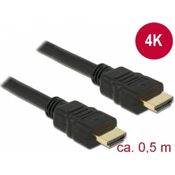 Cablu HDMI 4K High Speed cu Ethernet 0.5m, Delock 84751