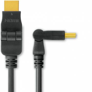 Cablu HDMI-A v1.4 3D Full HD conector rotativ T-T 2m Negru, KPHDMO2