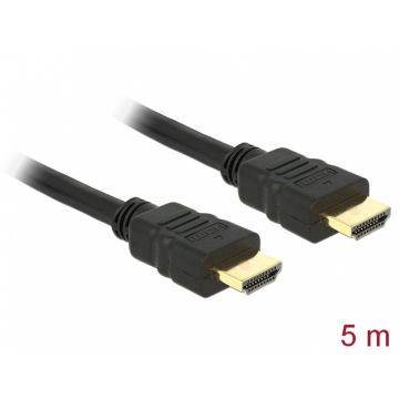 Cablu HDMI High Speed cu Ethernet 4K v1.4 5m, Delock 84409