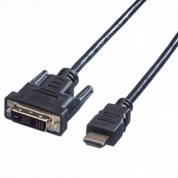 Cablu HDMI la DVI 18+1 pini T-T 10m, Value 11.99.5553