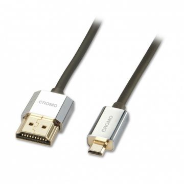 Cablu HDMI la micro HDMI-D Premium CROMO Slim 4K@60Hz T-T 2m, Lindy L41682