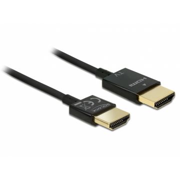 Cablu HDMI v2.0 3D 4K T-T 4.5m Activ Slim Premium, Delock 84775