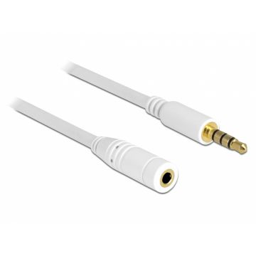 Cablu prelungitor audio jack 3.5mm 4 pini T-M 2m, Delock 84482