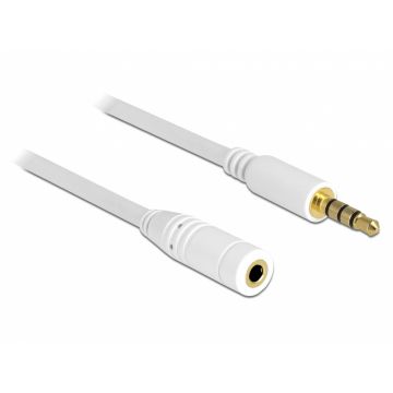 Cablu prelungitor audio jack  3.5mm 4 pini T-M 2m, Delock 84482
