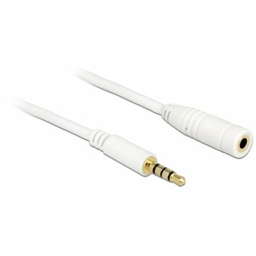 Cablu prelungitor audio jack 3.5mm 4 pini T-M 3m, Delock 84483
