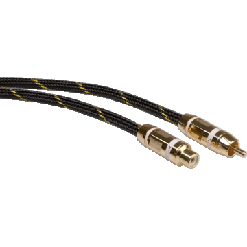 Cablu prelungitor audio RCA Alb 2.5m, Roline 11.09.4235