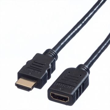 Cablu prelungitor HDMI T-M 1m Negru, Value 11.99.5574