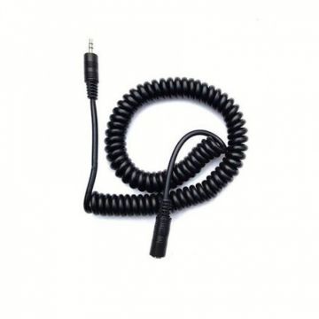 Cablu prelungitor jack stereo 3.5mm spiralat T-M 3m negru, KTCBLHE18011
