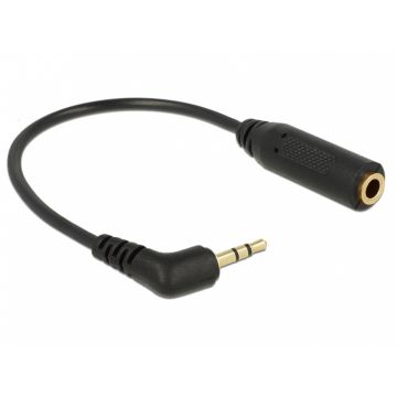 Cablu Stereo jack 2.5 mm 3 pini la jack 3.5 mm 3 pini unghi T-M, Delock 65672