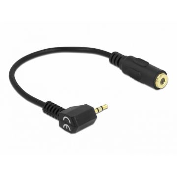 Cablu Stereo jack 2.5 mm 3 pini la jack 3.5 mm 4 pini T-M unghi, Delock 65674