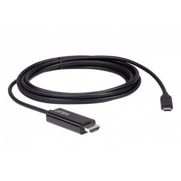 Cablu USB-C la HDMI 4K@60Hz T-T 2.7m Negru, ATEN UC3238
