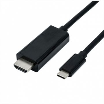 Cablu USB tip C la HDMI 4K@60 Hz T-T 3m Negru, Roline 11.04.5842