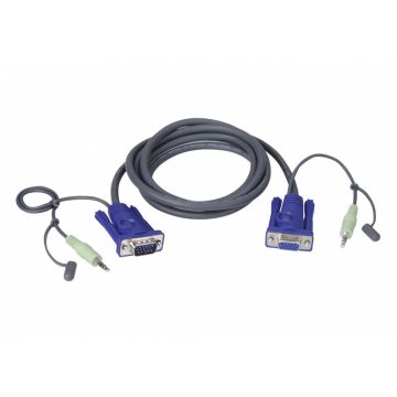 Cablu VGA cu Audio 1.8m, Aten 2L-2402A