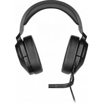 Casti gaming cu microfon Corsair HS55 Surround, Dolby Audio 7.1, conector USB & 3.5mm, Negru Carbon