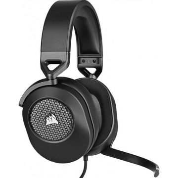 Casti gaming cu microfon Corsair HS65, Surround, Dobly Audio 7.1 Sound ID, conector USB & 3.5mm, Negru Carbon