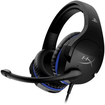 Casti gaming HyperX Cloud Stinger, multiplatforma, compatibile cu PC/PS4/PS5, negru/albastru