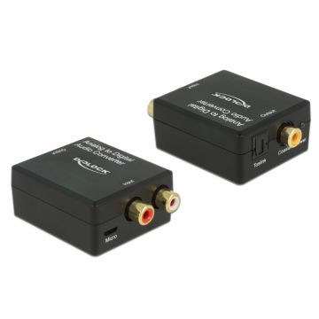 Convertor audio analog RCA la digital S/PDIF HD, Delock 63468