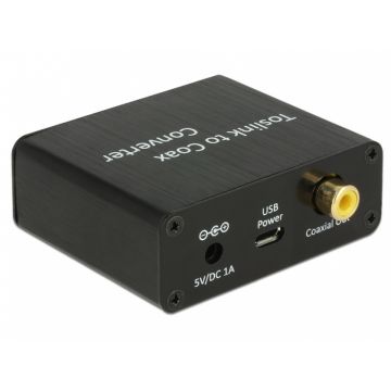 Convertor Digital Audio TOSLINK la Coaxial, Delock 62789