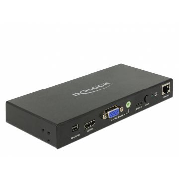 Convertor Multi audio-video (Mini Displayport, HDMI, VGA) la HDMI 4K 60Hz, Delock 87732