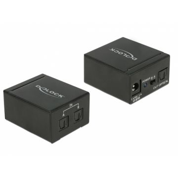 Switch audio digital Toslink S/PDIF 2 porturi, Delock 18767