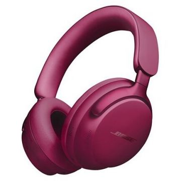 Bose Căști Bose QuietComfort Ultra Wireless cu anulare a zgomotului și audio spațial, căști over-the-ear cu microfon, autonomie a bateriei de până la 24 de ore, culoare prună intensă - Ediție limitată