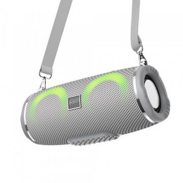 Boxa Portabila Bluetooth HOCO HC12, 10W, RGB, Waterproof (Gri)