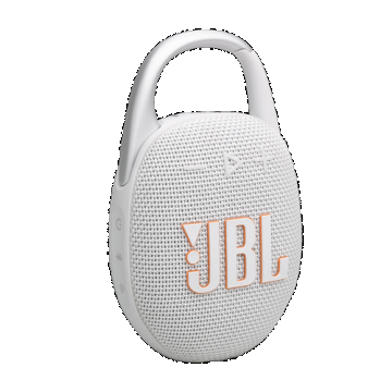 Boxa portabila JBL Clip 5, Bluetooth, 7 W, Multi-Point, Auracast, IP67 (Alb)
