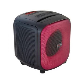 Boxa portabila Rebeltec PowerCUBE 500, 60 W, Bluetooth, Autonomie 8-12 ore, FM, AUX, Slot microSD, IPX4 (Negru)
