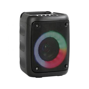 Boxa portabila Rebeltec STAGE 180, 18 W, Bluetooth, LED multicolor, Autonomie 7 ore (Negru)