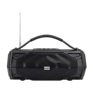Boxa portabila Tracer Explorer TWS BT, Bluetooth, 15 W, Pnou solar, Lanterna, Radio FM, Functie bacterie externa 1800 mAh, USB, microSD (Negru)