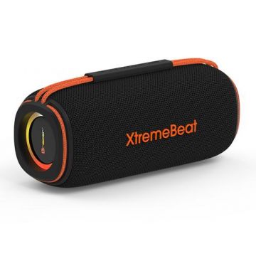 Boxa portabila Tracer XtremeBeat Ultra XtraVox XL TWS, Bluetooth, 25 W, RGB, AUX, MicroSD, USB-A, Autonomie 8 ore, IPX6 (Negru)