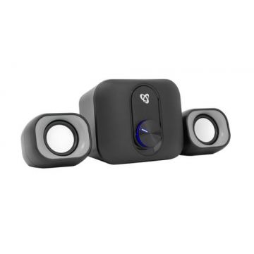 Boxe PC 2.1 Sbox SP-182, 11W, Control Volum, Alimentare USB, Interfata Audio Jack 3.5 mm (Negru)