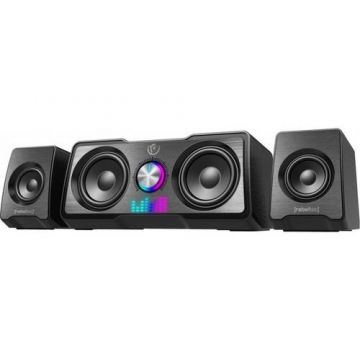 Boxe PC Rebeltec ROCK 2.1, 22 W, RGB LED, USB, Mini Jack (Negru)