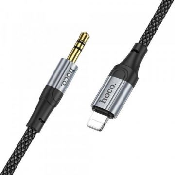 Cablu Audio Lightning la Jack 3.5mm HOCO UPA26, 1m (Negru)