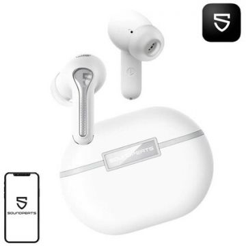 Casti Capsule3 PRO Bluetooth 5.3 ANC 43dB Autonomie 8h/52h Alb