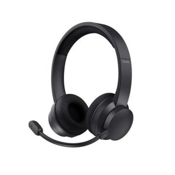 Casti cu microfon Trust Ayda WS ENC, Jack 3.5 mm /Bluetooth, Negru