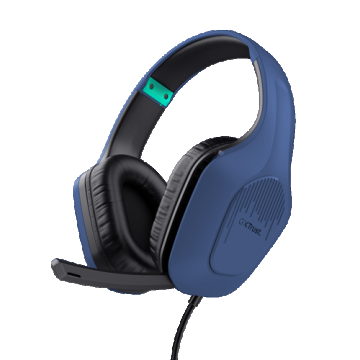 Casti cu microfon Trust GXT 415B Zirox, Jack 3.5 mm, Albastru