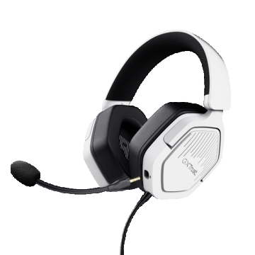 Casti cu microfon Trust GXT 492 Carus, Jack 3.5 mm, Alb