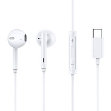 Casti HP-7500, In-ear, Control pe fir, USB-C, Lungime cablu 1.2m, Alb