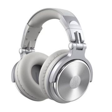 Casti OneOdio cu fir detasabil, tip over ear, utilizare profesionala, DJ, conectare prin Jack 3.5 mm, Jack 6.35 mm, Difuzor 50 mm (Argintiu) Casti OneOdio cu fir detasabil, tip over ear, utilizare profesionala, DJ, conectare prin Jack 3.5 mm, Jack 6.35 mm, Difuzor 50 mm (Argintiu)