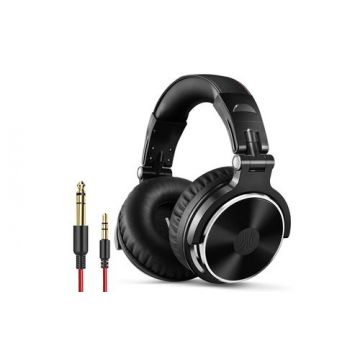 Casti OneOdio cu fir detasabil, tip over ear, utilizare profesionala, DJ, conectare prin Jack 3.5 mm, Jack 6.35 mm, Difuzor 50 mm (Negru) Casti OneOdio cu fir detasabil, tip over ear, utilizare profesionala, DJ, conectare prin Jack 3.5 mm, Jack 6.35 mm, Difuzor 50 mm (Negru)